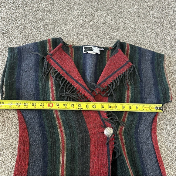 RHONDA STARK Wool Blend Southwestern Vest Size Large M/L Rodeo Country Cowgirl - Picture 13 of 13